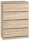 roe furniture Kommode mit 4 Schubladen - Modern Schubladenschrank - Komodenschrank - Schubladenkommode 70 cm Breit - Sonoma