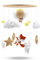 Baby mobile frecher Fuchs – Baby Mobiles mit Holzring und süßen Tierchen – Perfektes Mobile für Babybetten oder als Babyzimmer Deko.