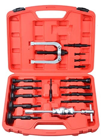 Zoomtools 16 PCS Inner Bearing Puller Tool Blind Hole Remover Extractor Set Slide Hammer Kit Wheel Bearing Removal Tool
