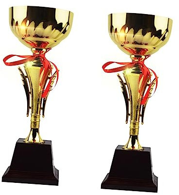 SWAYVES 2 Pezzi Trofeo Coppa Trofeo per Bambini Trofei Premi e Trofei Concorso Sportivo Trofeo Gioco Trofeo Calcio Trofeo Basket