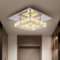 diisunbihuo Small Led Chandelier Semi Flush Mount Crystal Lighting Modern Ceiling Crystal Lamp for Bedrooms Dinning Rooms Hallway (Square Warm)