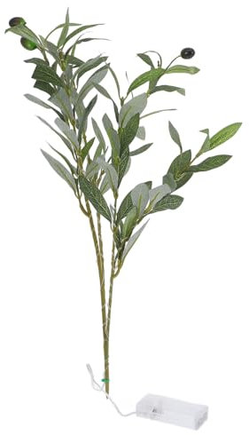 Gadpiparty Olivenzweiglampe Mit Led-lichtern Künstliche Grüne Äste Simulierte Olivenblätter Olivgrünes Dekor Für Innenräume Beleuchteter Künstlicher Olivenbaum