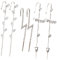 6 Stück Slash Ohrringe Nicht Durchdringender Ohrclip Nicht Durchdringender Ohrhaken Coole Ohrringe Strass Ohrclips Strass Ohrstulpe Strass Ohrclip Legierung Silber TINEASUR