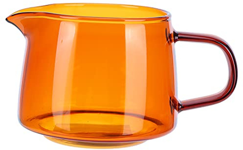 300ml High Borosilicate Glass Coffee Mug Ergonomic Handle Heat Resistant for Home Office Kitchen Supplies (Amber)