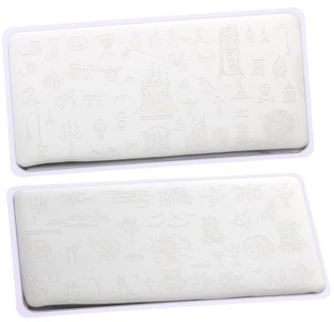 FRCOLOR Nail Stamping Plates Set 2 Sheets Halloween Theme Nail Art Stamps Stamping Plates for Beginners