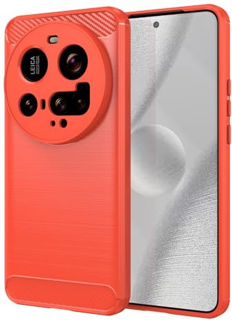 SEIAIYG Cover per Xiaomi 15 Ultra, TPU Silicone Protettiva Custodia [Anti-Scratch] [Shock Absorption] Case per Xiaomi 15 Ultra Smartphone (Rosso)