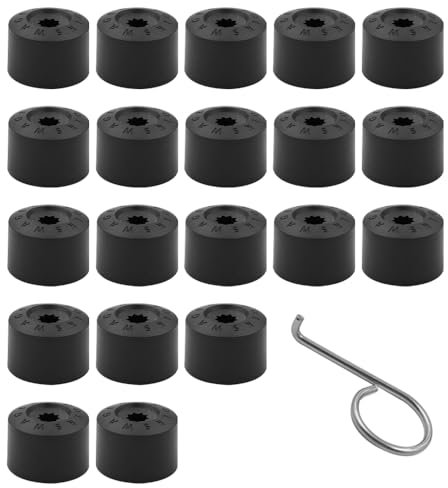 Nicear 20 Pieces 17mm Wheel Bolt Caps With Removal Tool - Universal Hex Screw Caps For Vw Golf All Cars Anti-Theft Durable Wheel Nut Caps (Black)