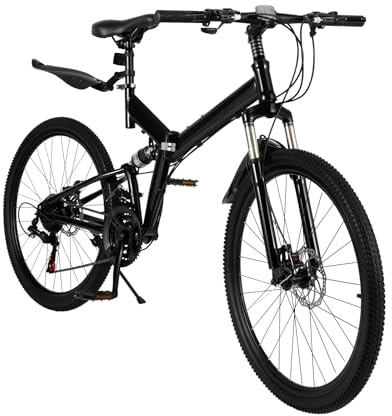 jondanecy Kids Girls Boys Bike Mountain Bike Children's bike Carbon Rich Steel Steering Wheel and Saddle Height Adjustable Full Suspension Disc Brake Bicycle