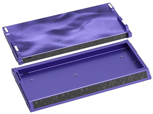 kutethy KY60 Anodizing Aluminum CNC Case for 60% Mechanical Gaming Keyboard,Full CNC Hall Effect Keyboard Compatible with wooting Keyboards (Mecha Purple)