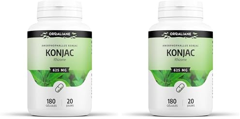 Konjac 625 mg - 180 gélules - Orgaliane (Lot de 2)