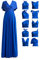 72styles Infinity Brautjungfernkleid, Multiway Zeremonie, lang, Maxi, Übergröße, Abendkleid, Hochzeitsgast, Königsblau, Einheitsgröße Große Größen