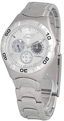 Chronotech Unisex Erwachsene Analog Quarz Uhr mit Edelstahl Armband CC7051M-06M