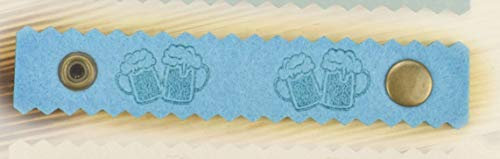 Henkelband 'Prost Bierkrüge' Oktoberfest Maß Maßkrugband - Farbe wählbar - 1 Stück (Hellblau)