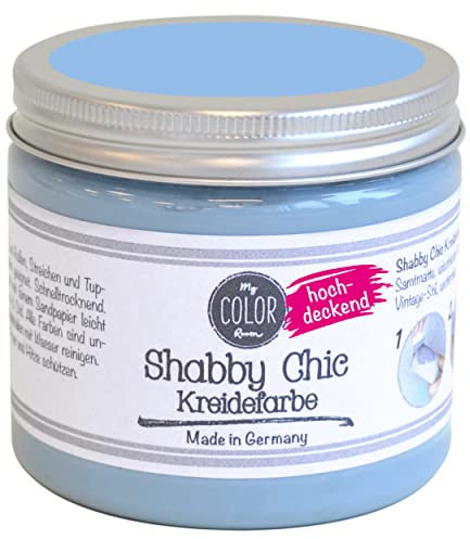 My COLOR Room Shabby Chic (Taubenblau - 190 ml) Kreidefarbe für Möbel im Innen- und Außenbereich - Kreidefarbe für Shabby Chic Farbe für Holz - Möbelfarbe In-/ Outdoor