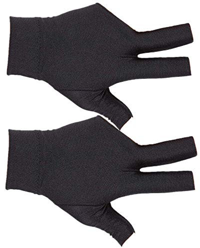 Juliyeh 2 Stück Billardhandschuhe 3 Finger Professionelle Show-Snooker-Billard-Handschuhe für Damen und Herren