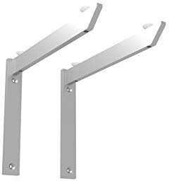 Alusfera Equerre Metal Equerre Etagere Support d'étagère en Verre Réglable Etagere Equerre Murale Rack Équerre de Fixation Lot de 2 Équerre Étagère