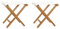 vidaXL 2X Teak Massiv Klappstuhl Gartenhocker Klapphocker Hocker Gartenstuhl Holzhocker Faltstuhl Campinghocker Sitzhocker Stoff Cremeweiß