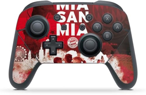 DeinDesign Skin kompatibel mit Nintendo Switch Pro Controller Folie Sticker FCB Mia San Mia FC Bayern München