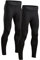 DANISH ENDURANCE Men's Compression Long Tights 2 Pack XL Black 2-Pack