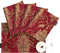 TOPLUXE Platzsets 4er Sets Jaquard Tischset Abwaschbar 30x45cm Platz-Matten für Esstisch Urlaub Party Wohnzimmer Dekoration (Burgund)