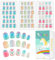 Allstarry 72pcs 3 pack Children Nails Press on Pre-glue Full Cover Glitter Gradient Color Rainbow Short False Nail Kits Lovely Gift for Children Little Girls Nail Art Decoration - Rainbow Glitter