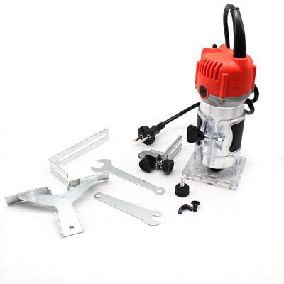 800W 1/4 Elektrik Schwarz Holz Trimmer Oberfräse Fräsmaschine Router Fräse Holzfräse Hand Trimmer Holzlaminator Router