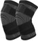 Kniestütze 2 Stück Sport Kniebandage mit Verstellbaren Riemen Männer Damen Knie Sleeve für Knieschmerzen, Meniskusriss, Arthritis, Sehnenentzündung, Laufen, Klettern, Gewichte (Schwarz, S)