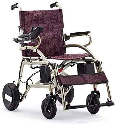 Wheelchairs Folding Folding Electric Wheelchair Lightweight Intelligent Brushless Silent Motor Aluminum Alloy Frame 6Ah Lithium Battery
