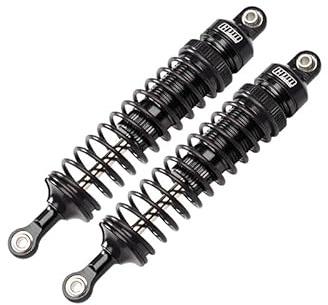 Aluminum 6061-T6 Front Adjustable Spring Dampers (102mm) for LOSI 1/10 Hammer Rey U4 Rock Racer-LOS03030 Upgrades - Black