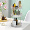 Kssvzz 360° Make Up Organizer Drehbar, Parfüm Organizer, Skincare Organizer, Kosmetik Organizer, Multifunktional Organizer für Schminktisch, Schlafzimmer, Badezimmer(Farblos, 3 Tier)