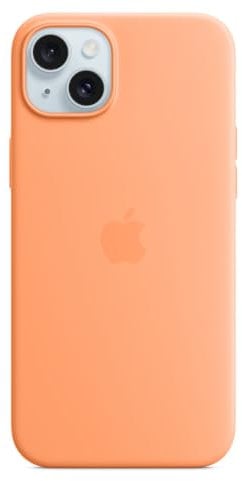 Apple iPhone 15 Plus Silikon Case mit MagSafe – Sorbet Orange 