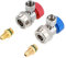 JNNJ 2 Pièces AC R134A Raccords Rapides, Adaptateur Réfrigérant Automobile, Haute Et Basse Pression Kit De Conversion De Climatisation De Voiture, Pour La Climatisation Distributeur de Réfrigérant