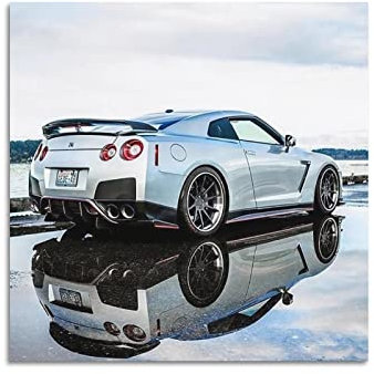SHUPSY Car Poster R35 V Spec Poster Dekorative Malerei Leinwand Wandkunst Wohnzimmer Poster Schlafzimmer Malerei 12x12inch(30x30cm)