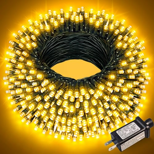 100FT 300 LED Christmas Lights Outdoor, Warm White Christmas Tree Lights