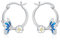 POPLYKE Schmetterling Ohrringe für Frauen Sterling Silber Hoop Ohrringe Tierschmuck Geschenk für Mädchen (Schmetterling)
