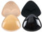 SKONVIC BH Pads Selbstklebende,2 Paar Klebe BH Push up Einlagen Brustvergrößerer für Damen Bikini,Schwarz und Beige