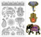GLOBLELAND Transparente Stempel Mit Indischem Elefanten Für DIY Scrapbooking Paisley Hamsa Muster Silikon Stempelsiegel Transparenter Stempel Für Karten Fotoalbum Tagebuch 6.3x4.33 Zoll