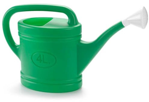 Tradineur - Regadera de plástico - Capacidad 4 litros - Utensilios de jardinería, riego, casa, balcón, terraza, Patio - Color Aleatorio