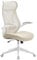 SONGMICS Bürostuhl, Schreibtischstuhl, ergonomische Rückenlehne, höhenverstellbar, hochklappbare Armlehnen, Drehstuhl mit Kopfstütze, bis 150 kg belastbar, cappuccinobeige OBN088K01