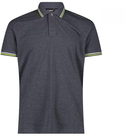 CMP Herren Polo T-Shirt, black blue, XXL
