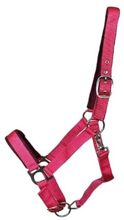 OR S-LINE Halfter Soft-Basic weich unterlegtes Weidenhalfter für Pferde verstellbar, Cob, Pony verfügbar (Rot, Cob)