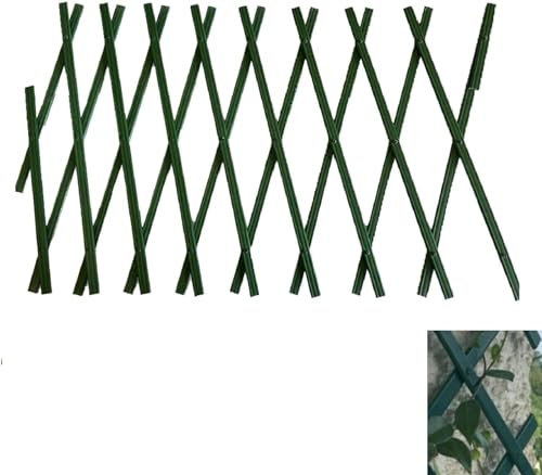 Treillis de jardin extensible en PVC naturel - Clôture de jardin rétractable pour plantes - Treillis en saule - Convient pour les bars karaokés, restaurants, parcs, jardins