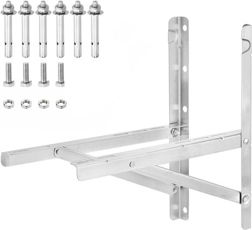 Air Conditioning Condenser Fixed Bracket - Stainless Steel Split Wall Bracket - Suitable for Compressors and Air Conditioning Outdoor Units (500 * 490 * 1.6mm)