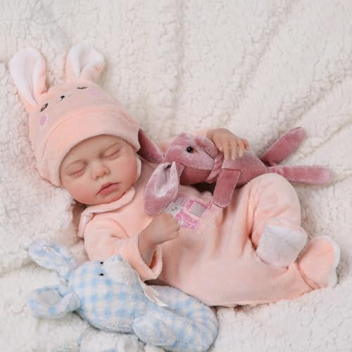 BABESIDE Reborn Puppe Lebensecht 12 Zoll, Reborn Baby Mädchen vin-yl Ganzkörper Realistische Neugeborene Mädchenpuppen Kuschelkörper Waschbar, Realistisch Newborn Baby Puppe für Kinder ab 3 Jahren