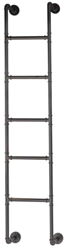 Wall Mounted LadderHeight Entrance Egress Ladder, 55/63/71/79/83/87 Wall Mounted Basement Window Well Egress Ladder Fire Escape Ladder Multi-Purpose Metal Step Ladder - Loads 150kg(2.5