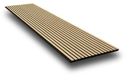 LAGELLA® Akustikpaneel 240 x 60 cm – 1,44 m² – Wandverkleidung mit Akustikfilz & Holzlamellen | Schallabsorbierendes Wandpaneel für Wohnzimmer, Büro, Studio, Gardarobe | Eiche (OAK) – inkl. Schrauben