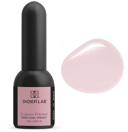 DIDIER LAB Sculpture Polybase LED UV Vernis à Ongles - Rose Cool French - Base Coat & Vernis a Ongle 2en1 Autonivelant - Forte Adhérence Gel Polish - Pour une Manucure Rapide et Parfaite - 10ml