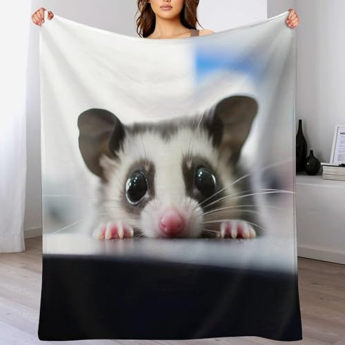 AAPZY Kuscheldecke Flanell Flannel 3D Decke Gedruckte Fleecedecke Weich Wohndecke Tagesdecke Sofadecke Kurzkopfgleitbeutler Decke Sofa & Bett （140×180cm）