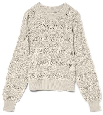 VERO MODA Damen Vmlona Ls O-Neck Pullover Boo