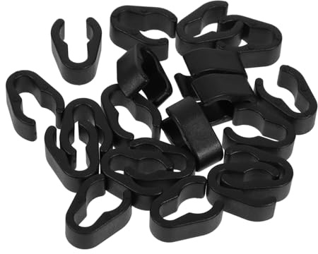 Ciieeo 20pcs Mic Stand Cable Clips Plastic Cable Mount Organizer for Boom Arm Pole Accessories Wire Holder Clips